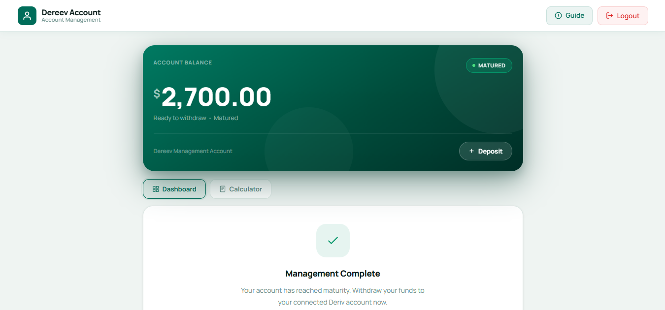 Deriv Account Management: Deposit and Earn 75% Profits